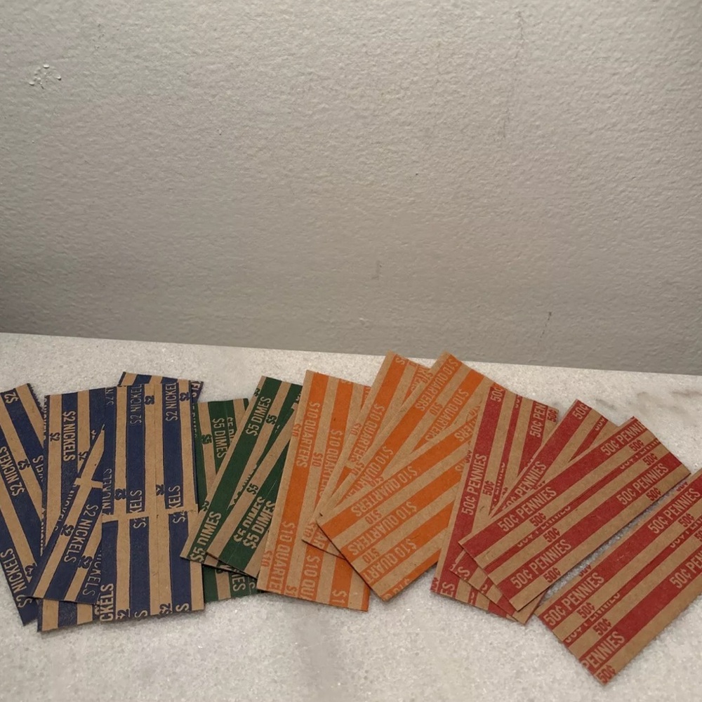 Assorted Coin Wrappers USD Nickels Dimes Pennies Quarters (4each)